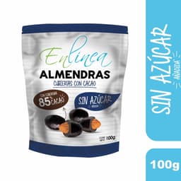 Almendras con cacao 85% En Linea, 100 g