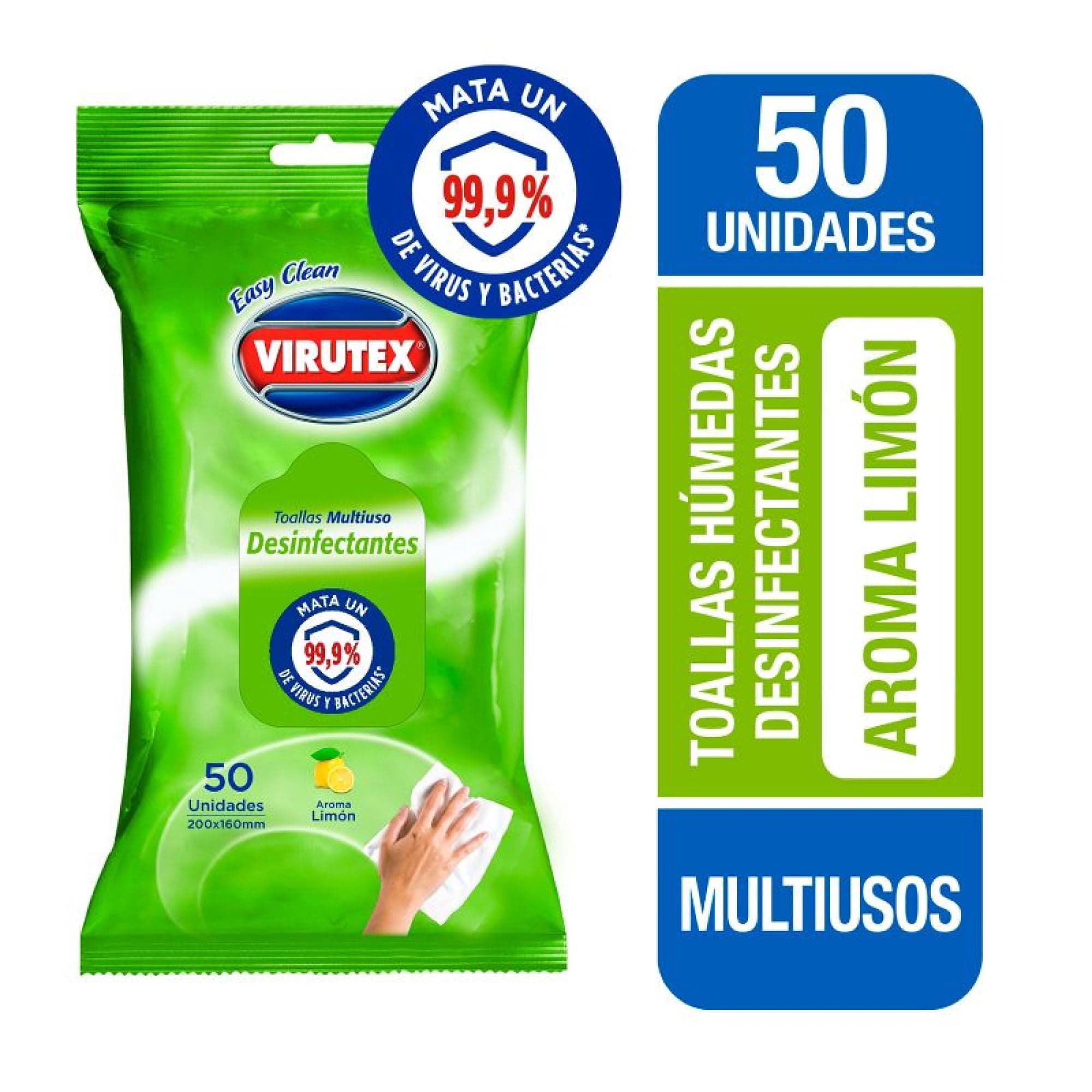 Toallitas Desinfectantes Multiuso Limon Bosla Resellable