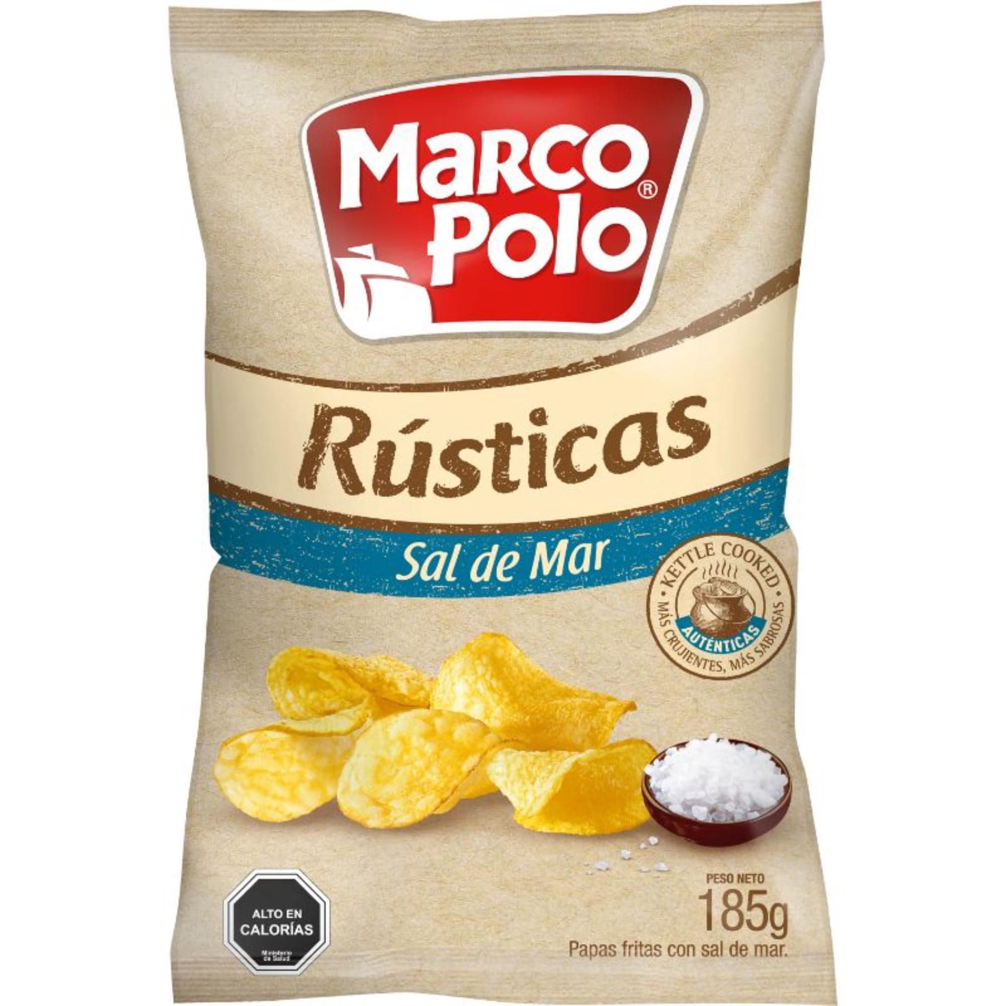Papas Fritas Rusticas Sal de Mar, 185 g