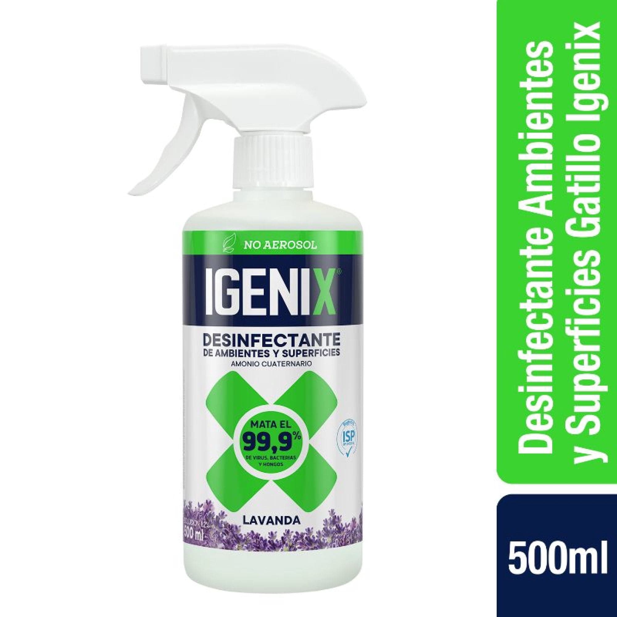 Limpiador Desinfectante con Amonio Cuaternario Liquido Botella Gatillo, 500 ml