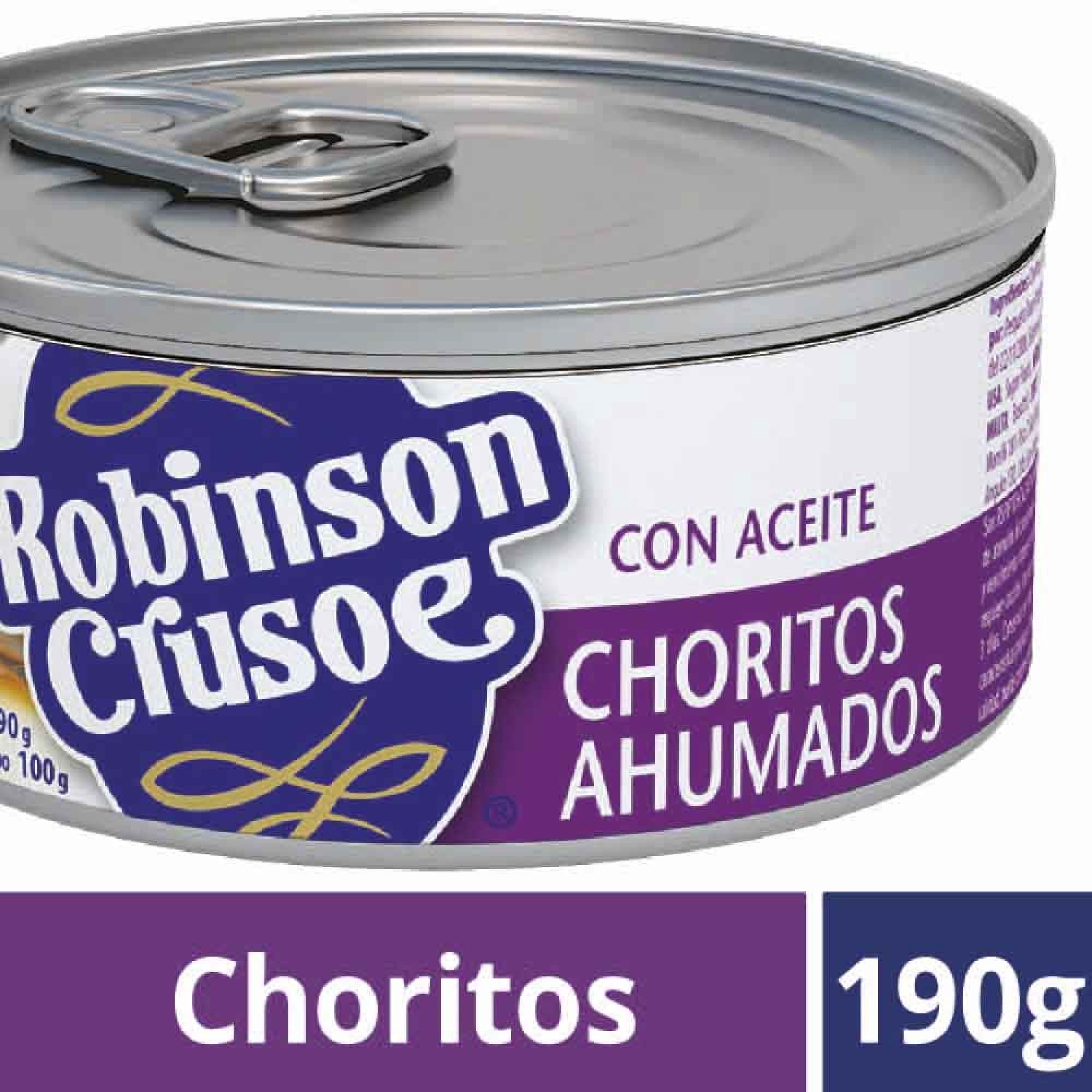 Choritos Aceite de Maravilla Lata, Drenado 100 g - Neto 190 g