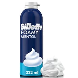 Espuma de Afeitar Gillette Refrescante Foamy Mentol, 322 ml