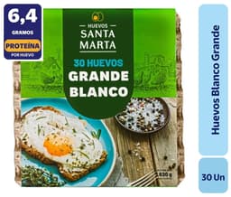 Huevos Tradicionales Grande Blanco, 30 Un