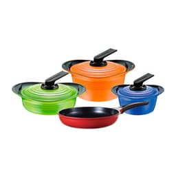 Bateria de Cocina Premium 7 Piezas Ceramica Multicolor