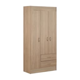 Closet 3 Puertas 2 Cajones Nogal
