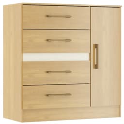 Comoda 4 Cajones 1 Puerta Roble 41Ro