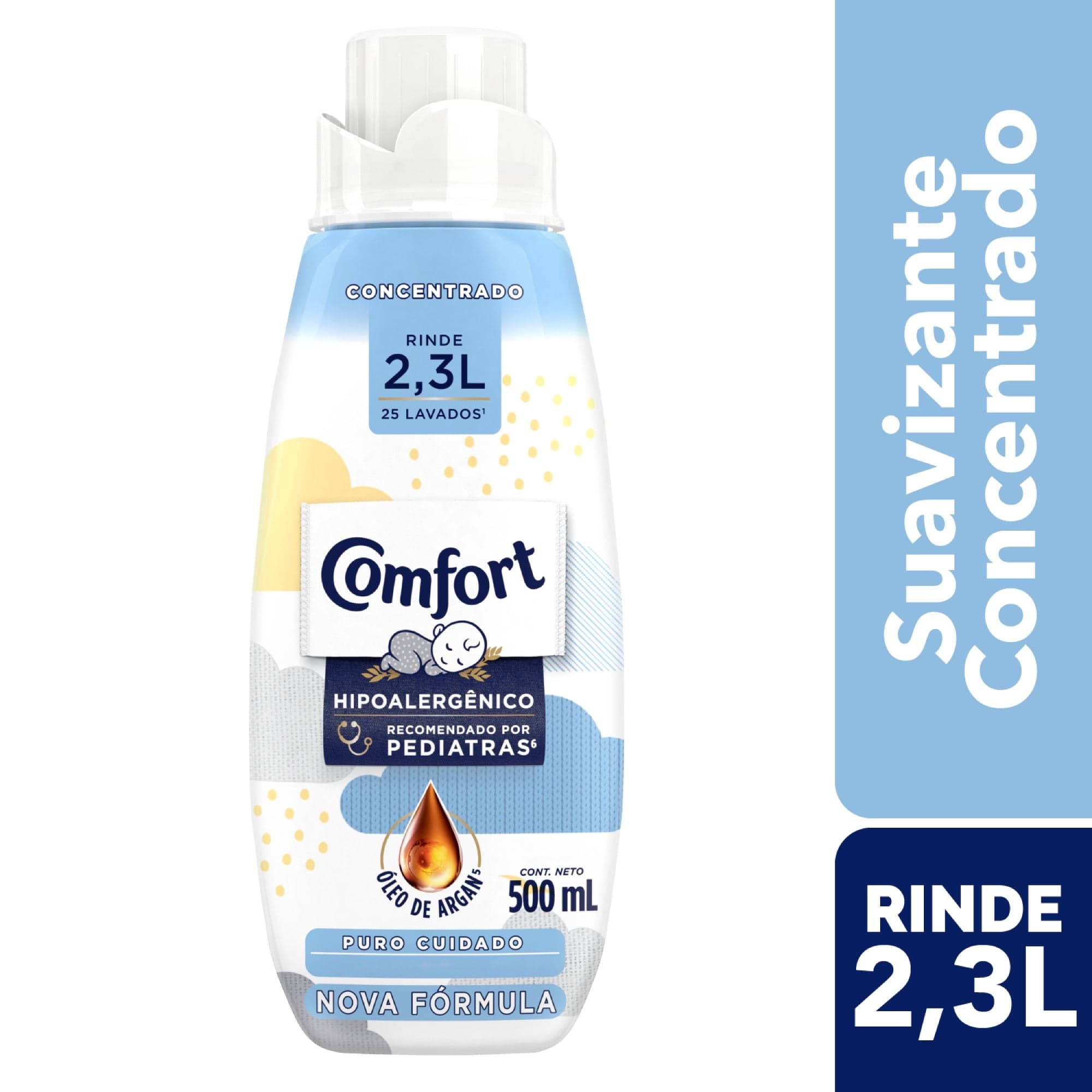 Suavizante Liquido Concentrado Puro Cuidado Botella, 500 ml