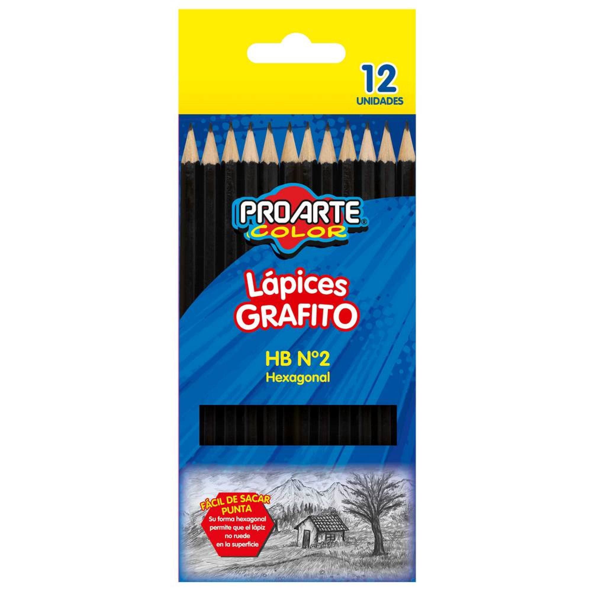Lapices Grafito Hexagonal 12 Un