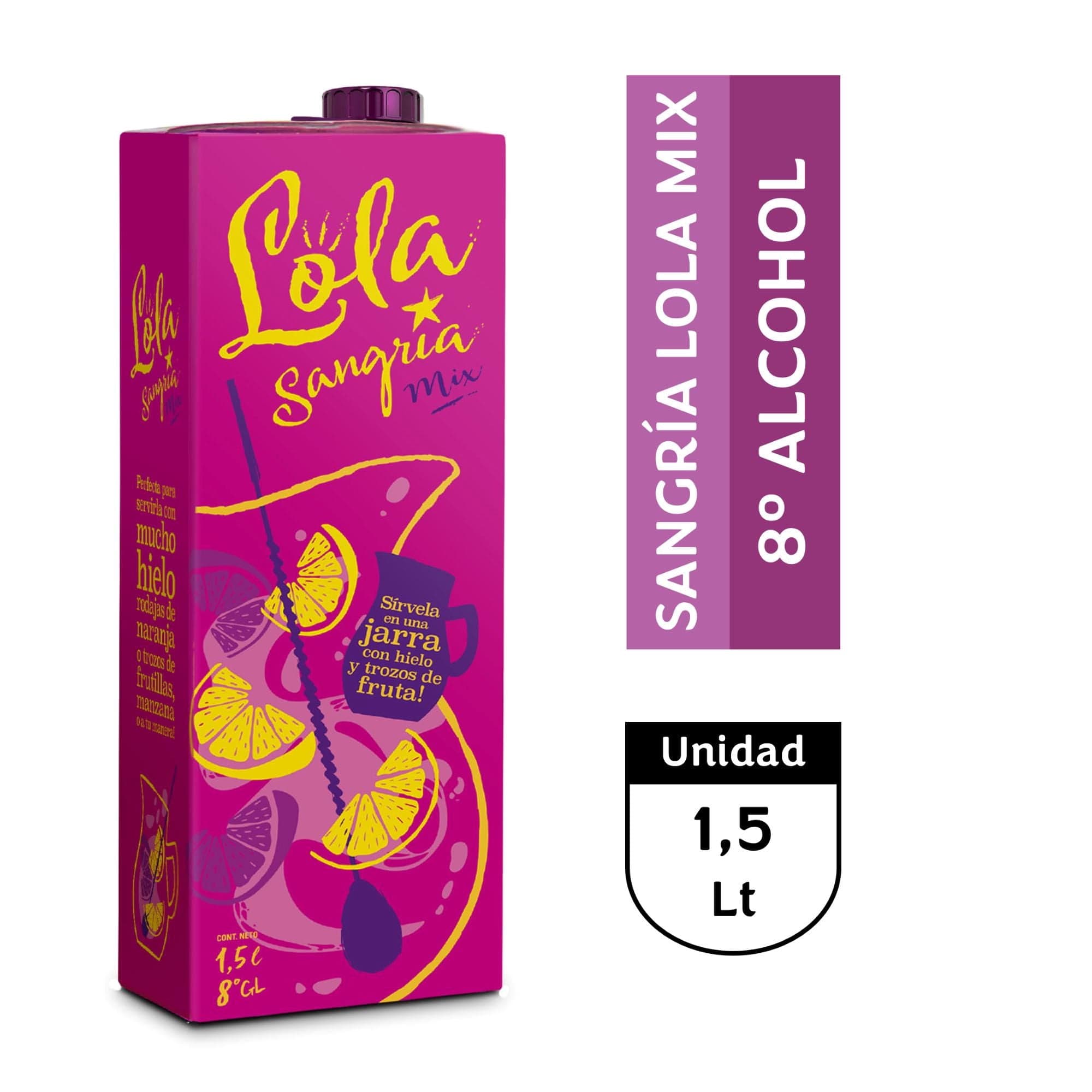Sangria Lola Mix 8 Caja, 1500 ml