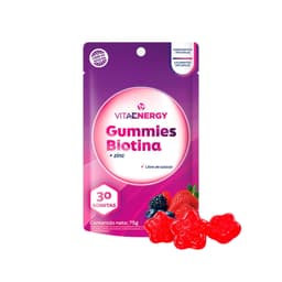 Suplemento Gomitas biotina + zinc, 30 Un