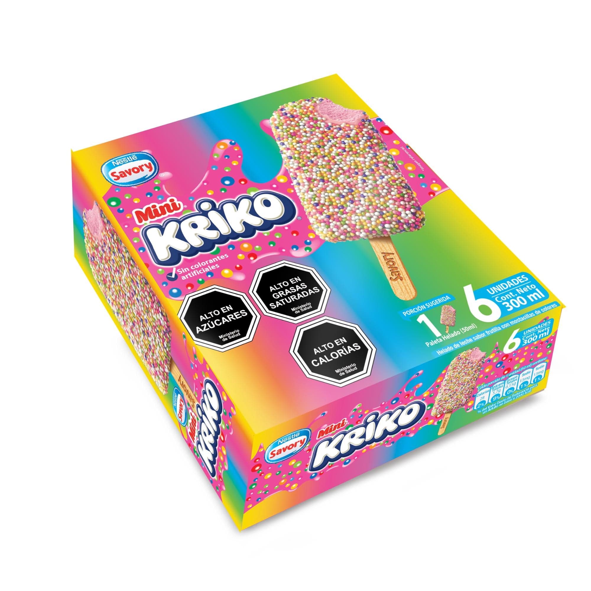 Helado Paleta Kriko Mini Caja, 300 ml