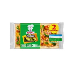 Masa Para Pizza Toques De Cebolla Rectangular 2 Un, 500 gr