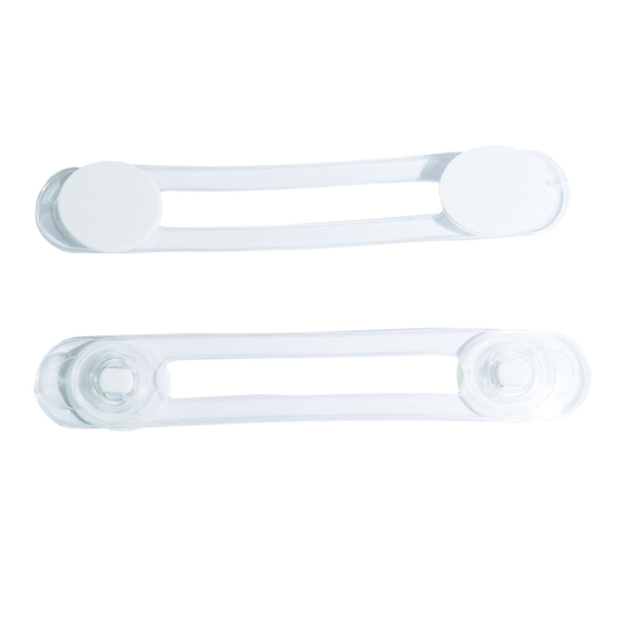 Seguros adhesivo para muebles 2 unidades Flexible 18cm Transparente