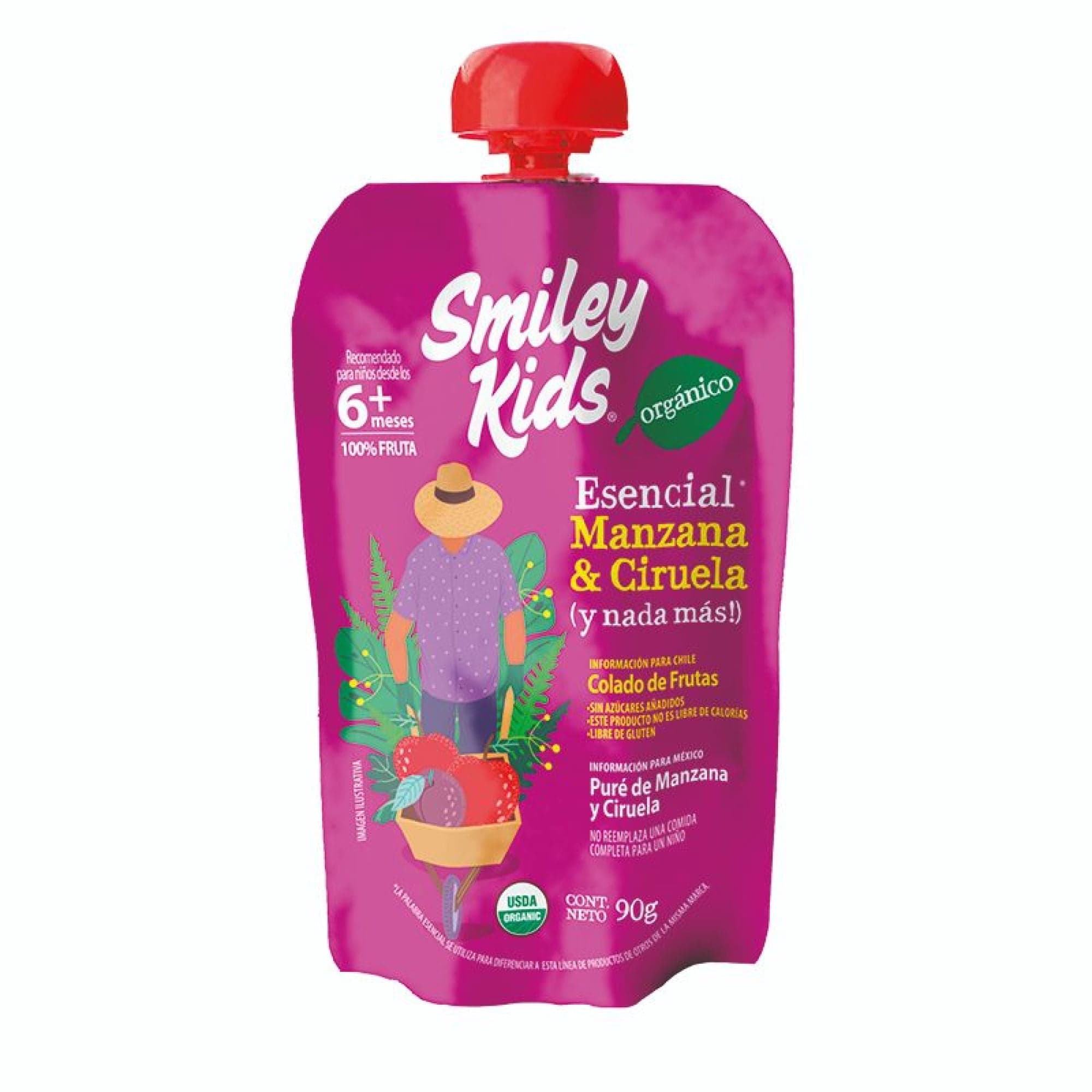 Colado Organico Esencial Manzana Ciruela Gluten Free, 90 gr