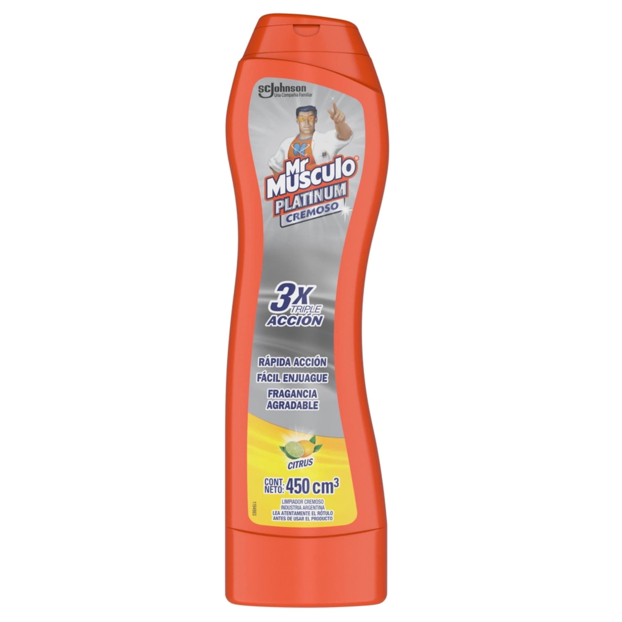 Limpiador Platinum Crema Citrus, 450 ml
