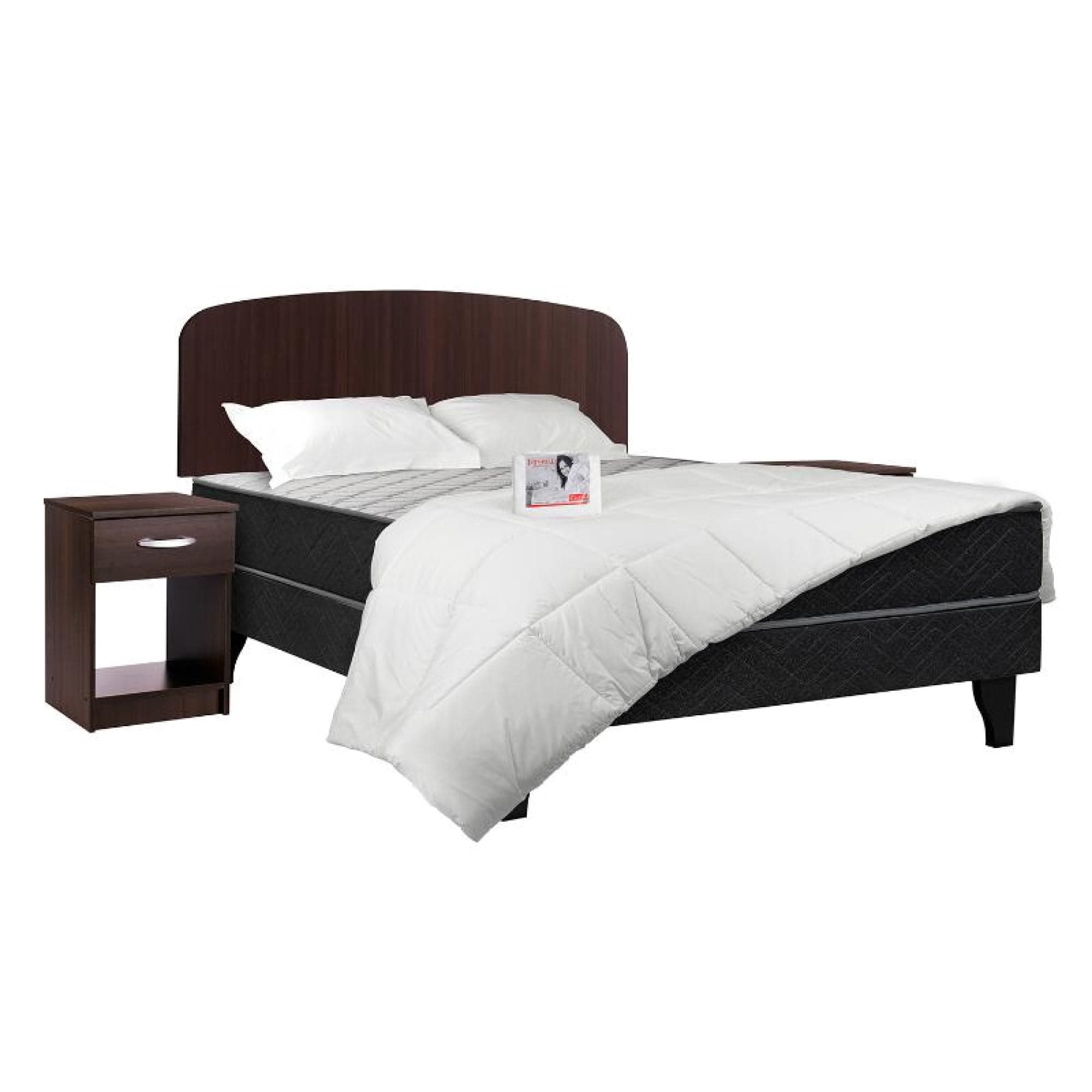 Cama Europea Apolo Black 2 Plaza Base Dividida