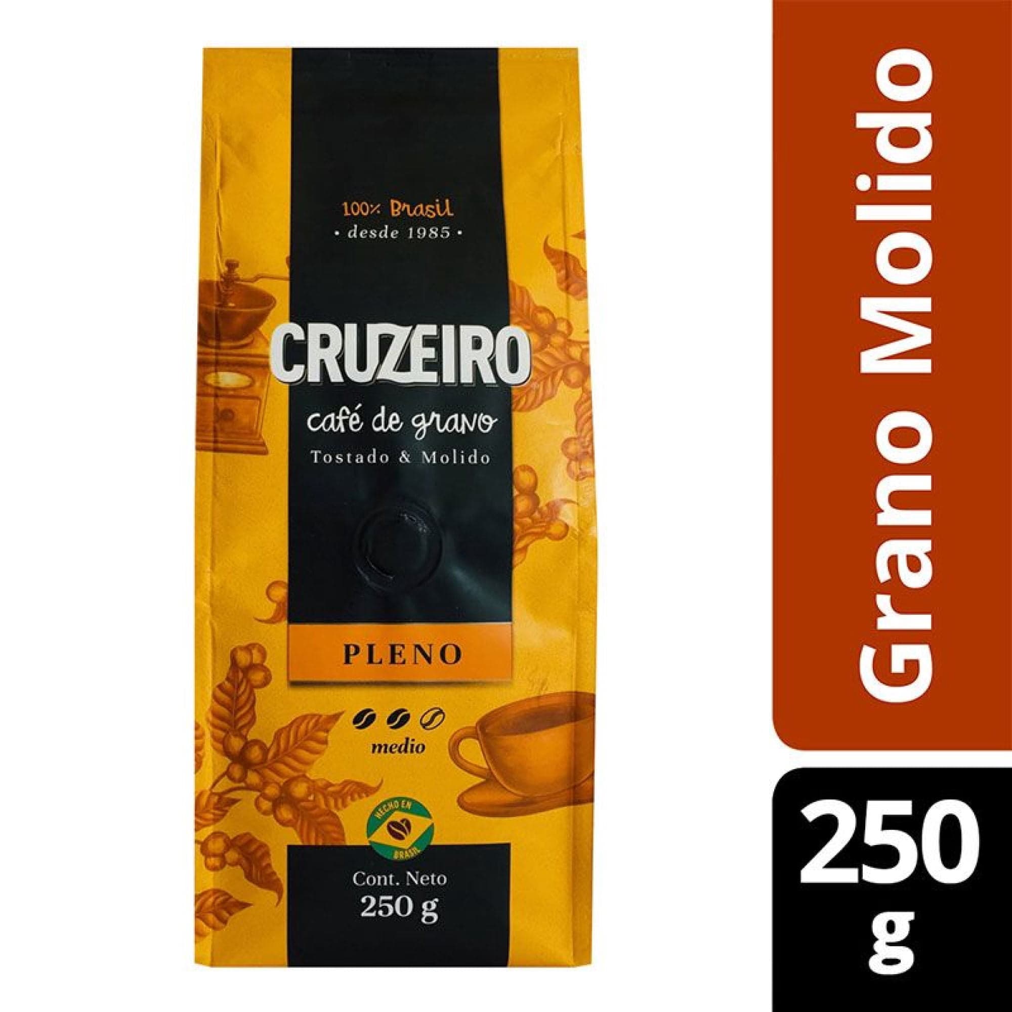 Cafe Grano Molido Pleno Bolsa, 250 gr