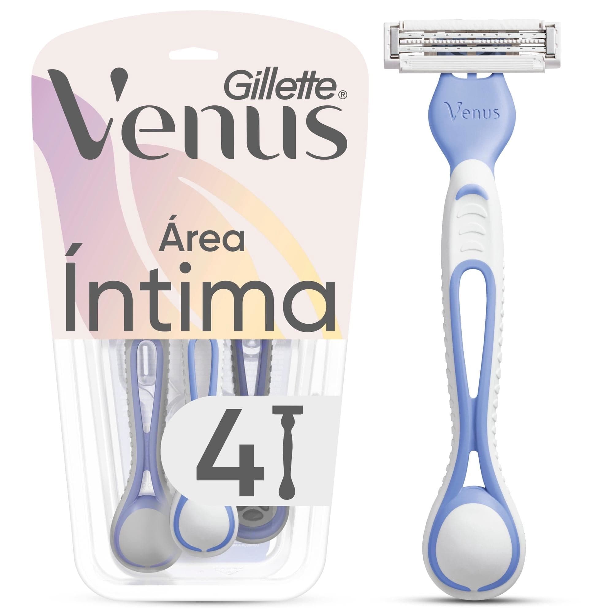 Maquina de Afeitar Mujer para Zona Intima para Mujer Venus para Zona Intima, 4 Un