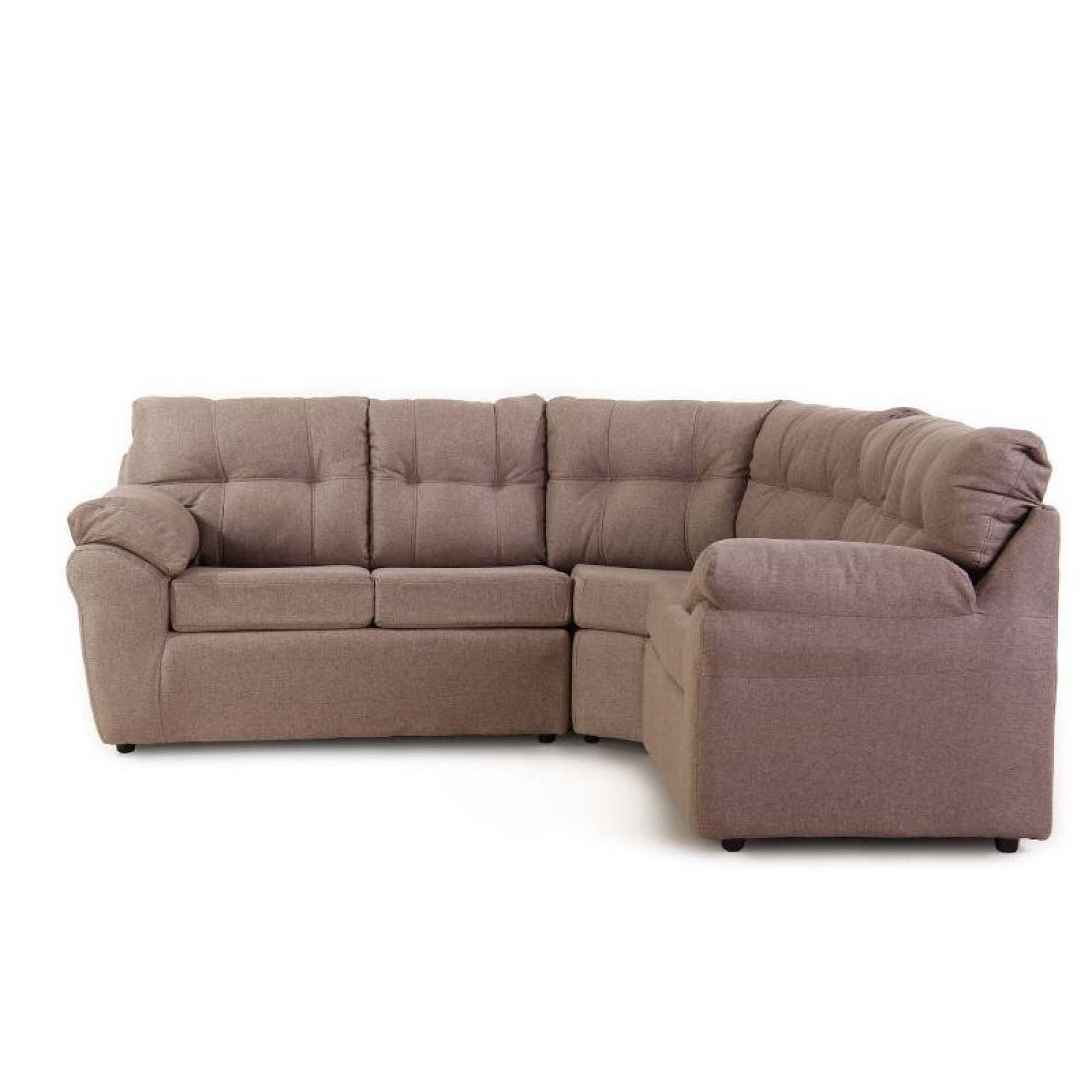 Sofa Seccional Roma 5 Cuerpos Tela Cafe