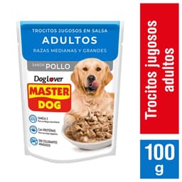 Alimento Humedo Perro Adulto Trocitos Sabor Pollo Pouch, 100 g