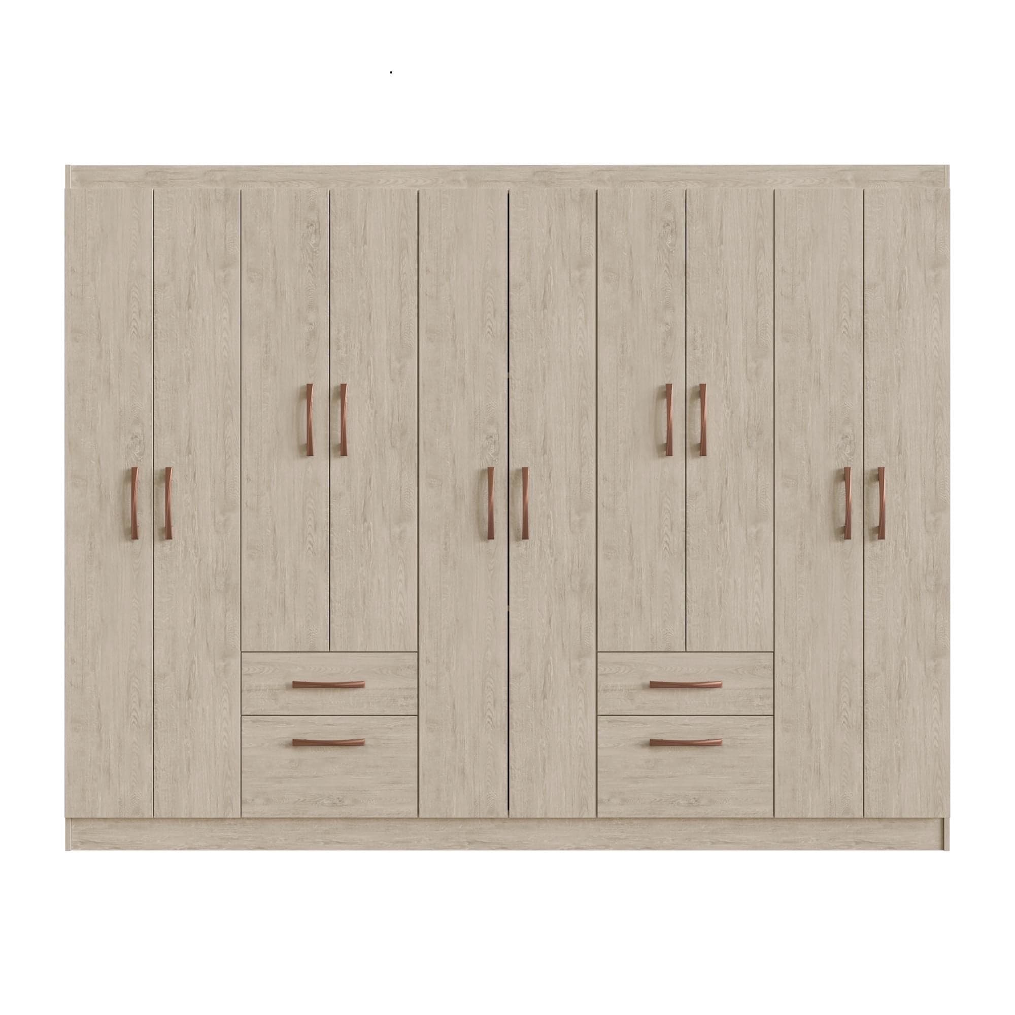 Closet Mili 10 Puertas 2 Cajones Mdf Arena