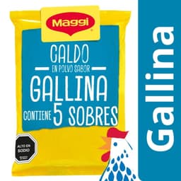 Caldo en Polvo Sabor Gallina (5 Sobres) Bolsa, 35 g